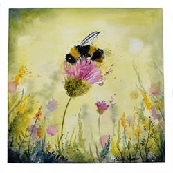 Aquarelle originale sur commande Aquarelle originale Bourdon